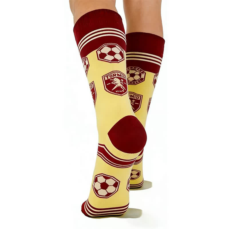 Trendige Viertelsocken mit Fußballmuster (5 Paar) - image 5
