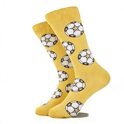 Trendige Viertelsocken mit Fußballmuster (5 Paar) - image 9