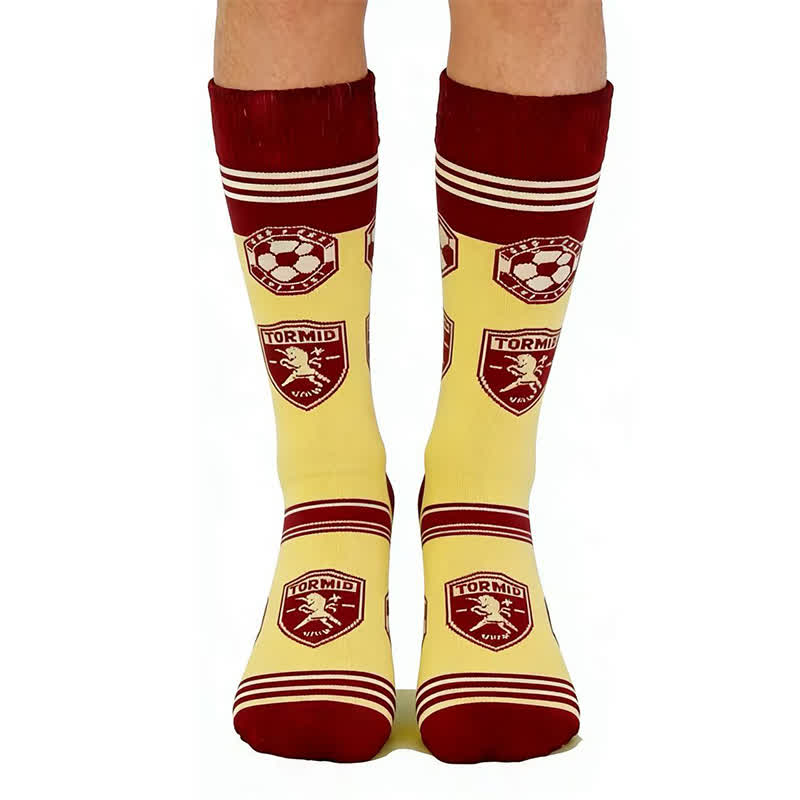 Trendige Viertelsocken mit Fußballmuster (5 Paar) - image 4