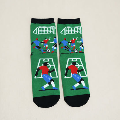 Atmungsaktive Baumwollsocken mit Fußball-Slogan (6 Paar) - image 17