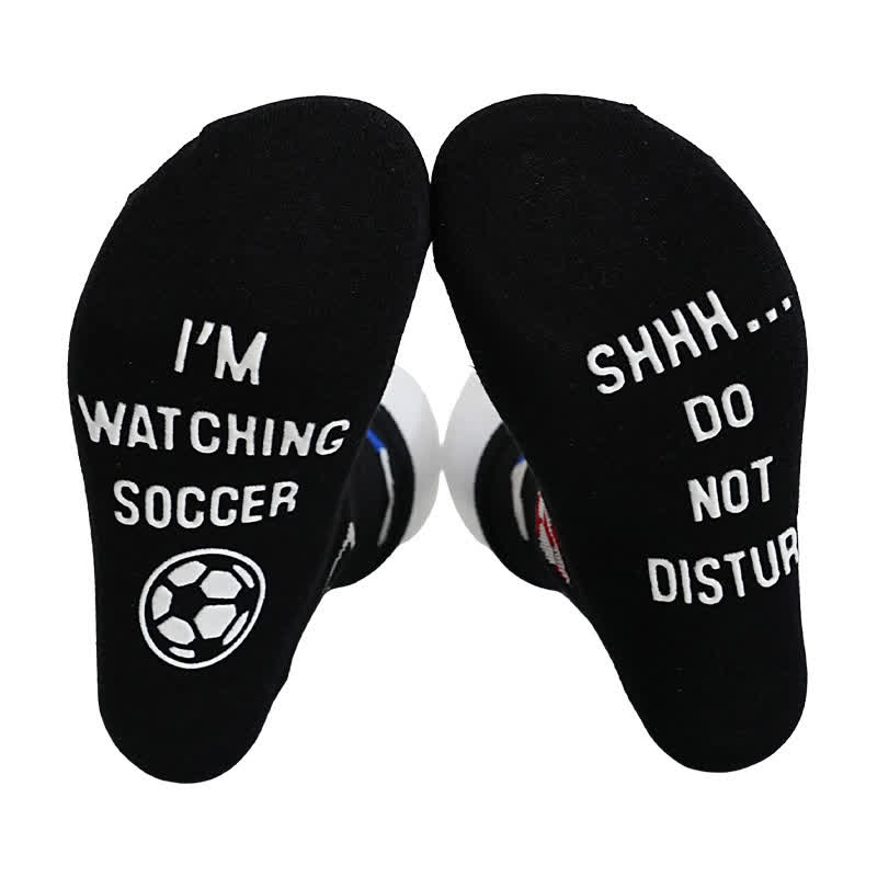 Atmungsaktive Baumwollsocken mit Fußball-Slogan (6 Paar) - image 7