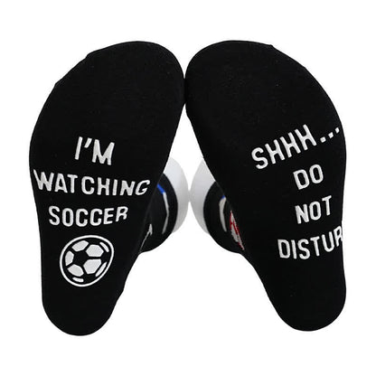 Atmungsaktive Baumwollsocken mit Fußball-Slogan (6 Paar) - image 7