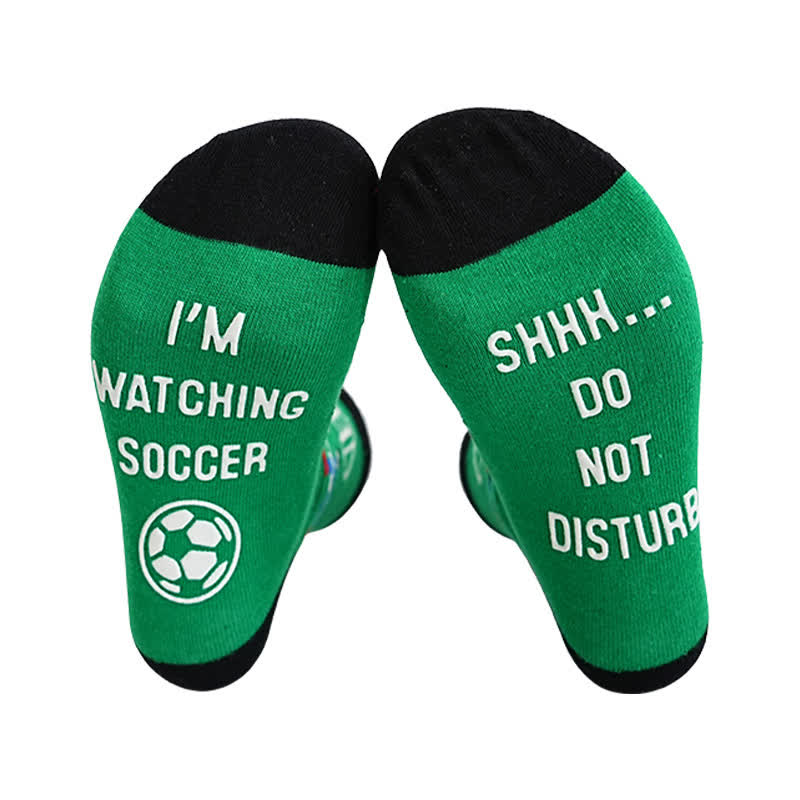Atmungsaktive Baumwollsocken mit Fußball-Slogan (6 Paar) - image 8