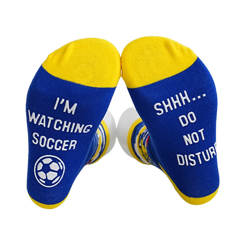 Atmungsaktive Baumwollsocken mit Fußball-Slogan (6 Paar) - image 9