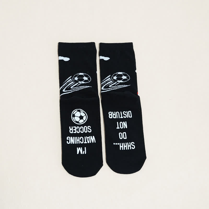 Atmungsaktive Baumwollsocken mit Fußball-Slogan (6 Paar) - image 21