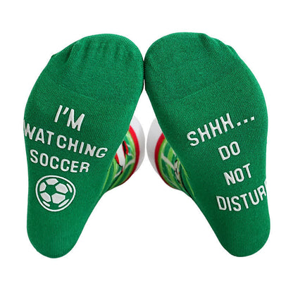 Atmungsaktive Baumwollsocken mit Fußball-Slogan (6 Paar) - image 12