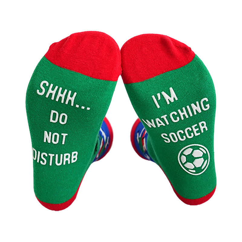 Atmungsaktive Baumwollsocken mit Fußball-Slogan (6 Paar) - image 10