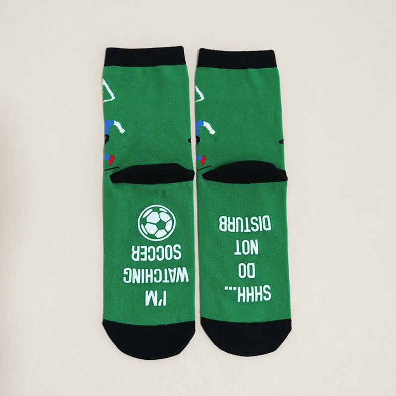 Atmungsaktive Baumwollsocken mit Fußball-Slogan (6 Paar) - image 18