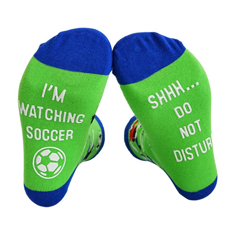 Atmungsaktive Baumwollsocken mit Fußball-Slogan (6 Paar) - image 11