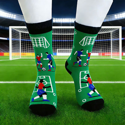Atmungsaktive Baumwollsocken mit Fußball-Slogan (6 Paar) - image 5