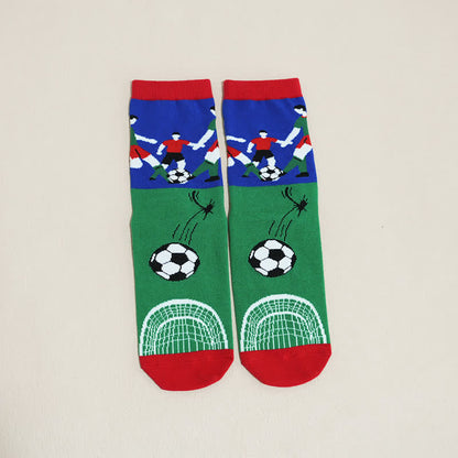 Atmungsaktive Baumwollsocken mit Fußball-Slogan (6 Paar) - image 23