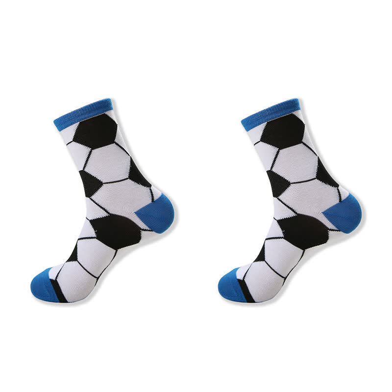 Lässige Viertelsocken mit Fußballmuster (6 Paar) - image 5