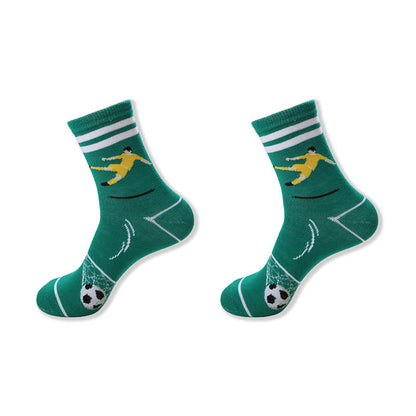 Lässige Viertelsocken mit Fußballmuster (6 Paar) - image 8