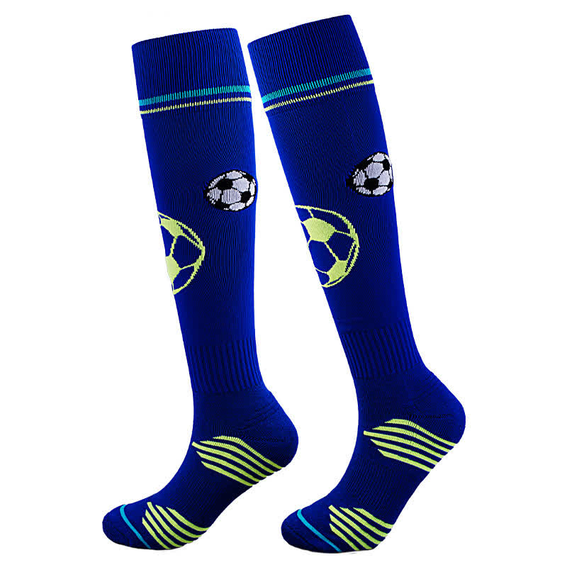 Gepolsterte Trainings-Fußballsocken (2 Paar) - Blau - L - image 4