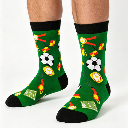 Lustige Fußball-Motiv-Socken (2 Paar) - image 0