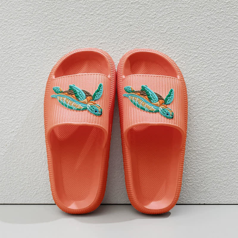Weich gepolsterte Schildkröten-Slipper - Orange - EU44-45 (US10-11) - image 13