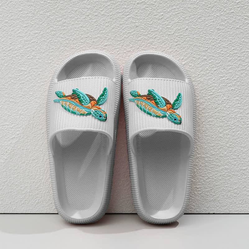 Weich gepolsterte Schildkröten-Slipper - Grau - EU44-45 (US10-11) - image 6
