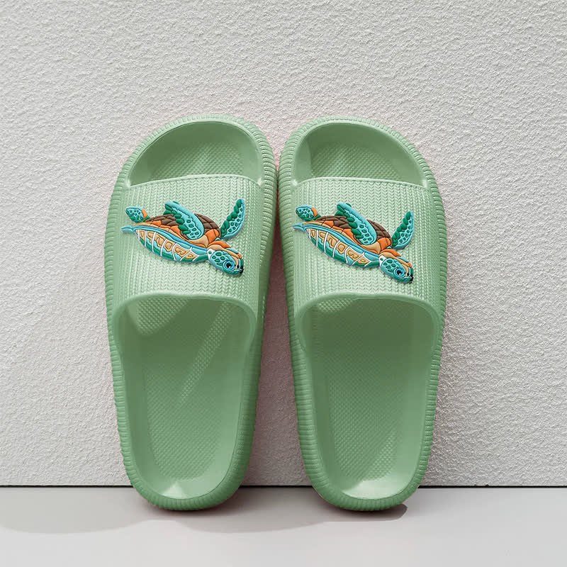 Weich gepolsterte Schildkröten-Slipper - Grün - EU44-45 (US10-11) - image 7