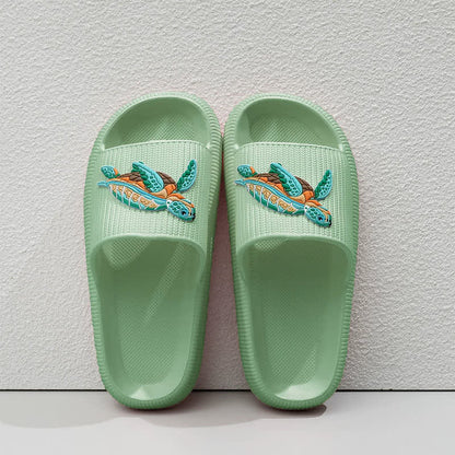 Weich gepolsterte Schildkröten-Slipper - Grün - EU44-45 (US10-11) - image 7