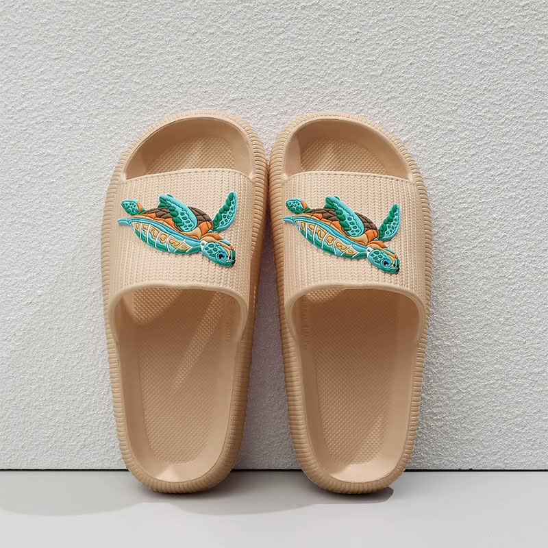 Weich gepolsterte Schildkröten-Slipper - Braun - EU44-45 (US10-11) - image 12