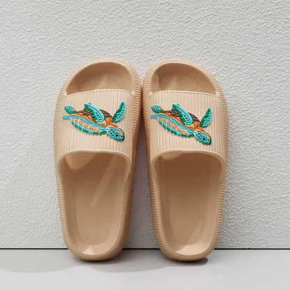 Weich gepolsterte Schildkröten-Slipper - Braun - EU44-45 (US10-11) - image 12