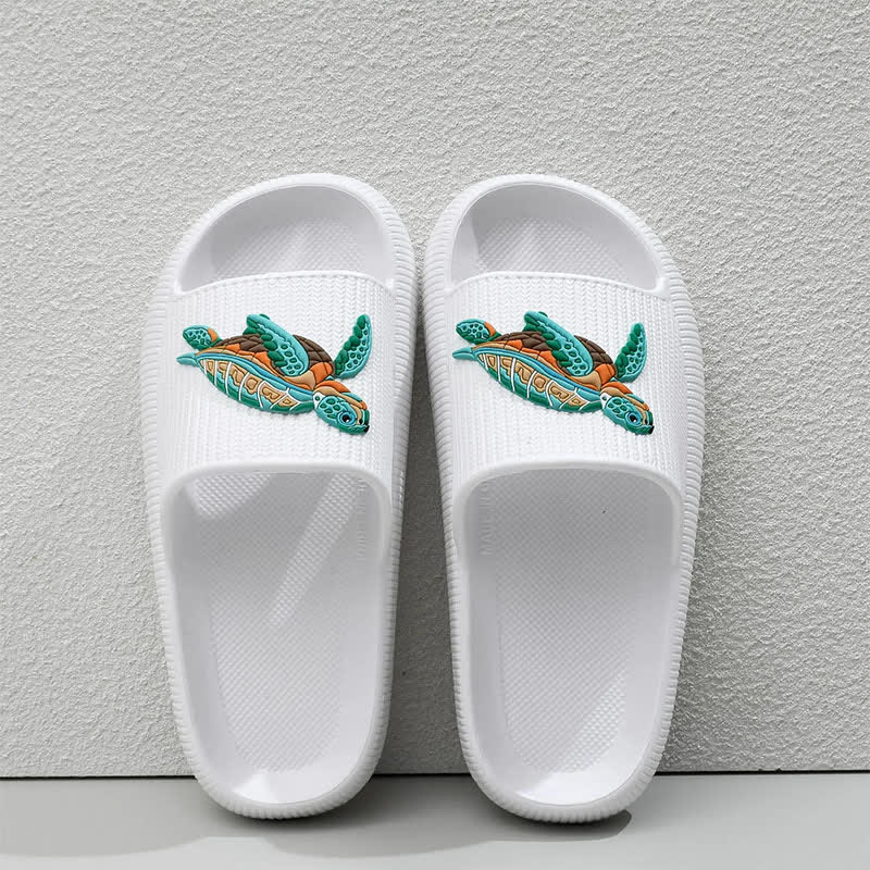 Weich gepolsterte Schildkröten-Slipper - Weiß - EU44-45 (US10-11) - image 10