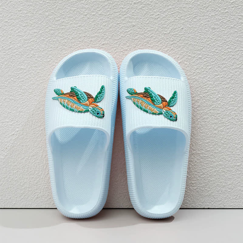 Weich gepolsterte Schildkröten-Slipper - Blau - EU44-45 (US10-11) - image 9