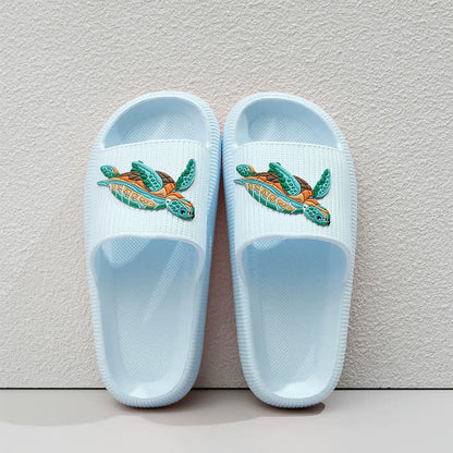 Weich gepolsterte Schildkröten-Slipper - Blau - EU44-45 (US10-11) - image 9
