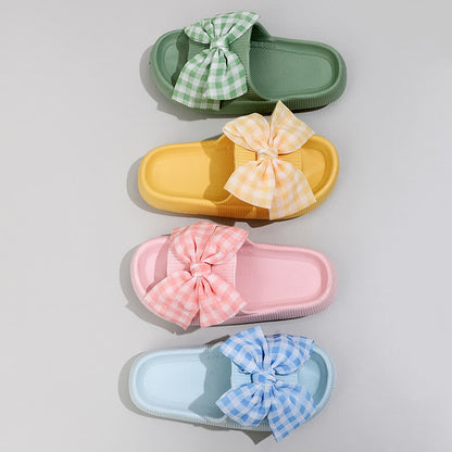 Bow Check Plattform-Slipper - image 1