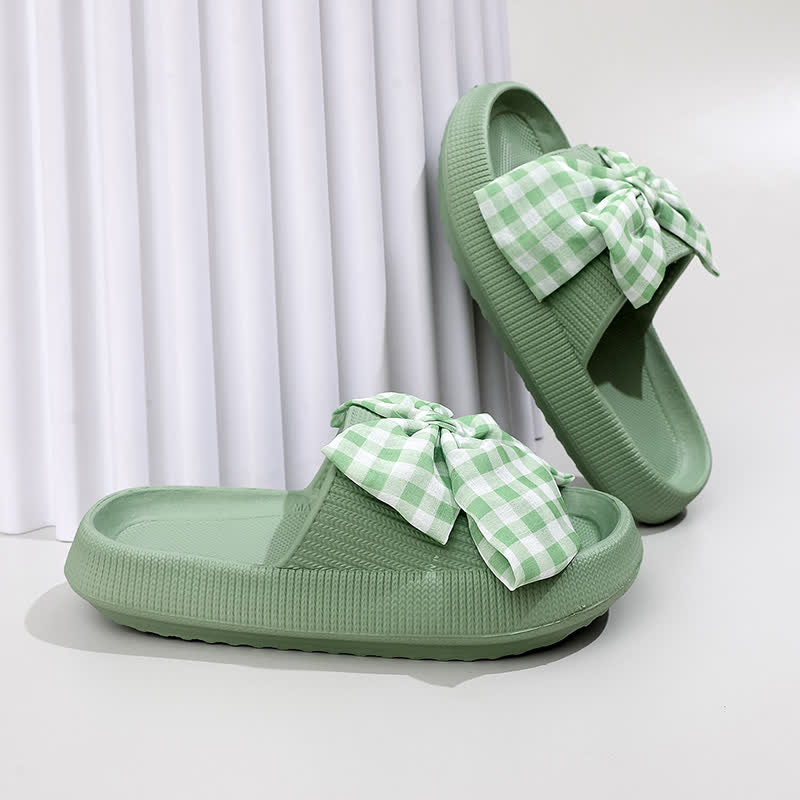 Bow Check Plattform-Slipper - Grün - EU44-45 (US10-11) - image 3