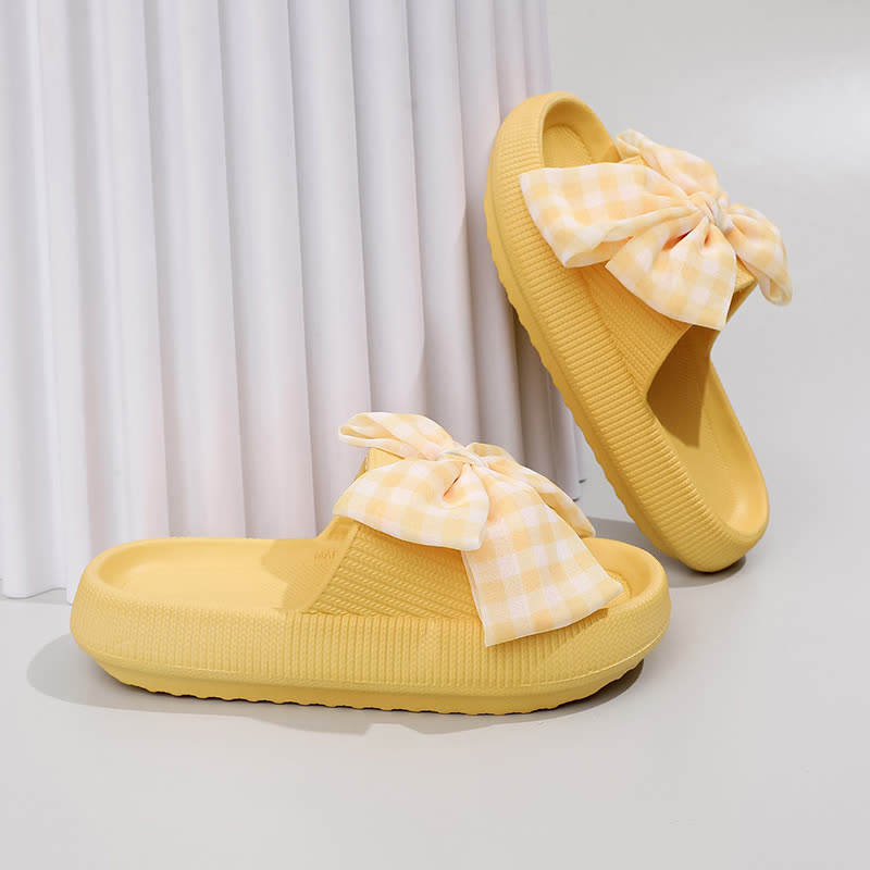 Bow Check Plattform-Slipper - Gelb - EU44-45 (US10-11) - image 2