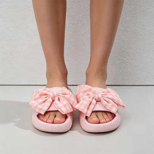 Bow Check Plattform-Slipper - image 0