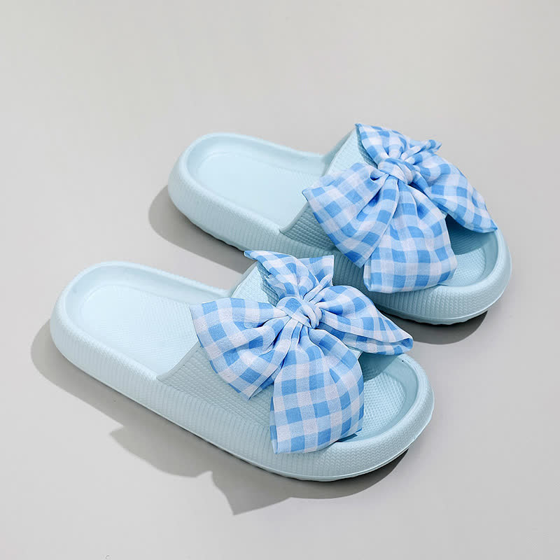 Bow Check Plattform-Slipper - Blau - EU44-45 (US10-11) - image 4