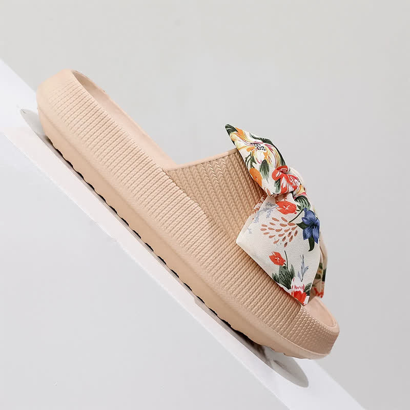 Plateau-Slipper mit floraler Schleife - image 2