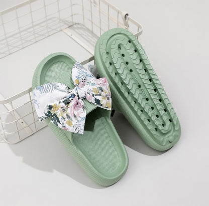Plateau-Slipper mit floraler Schleife - Grün - EU44-45 (US10-11) - image 3