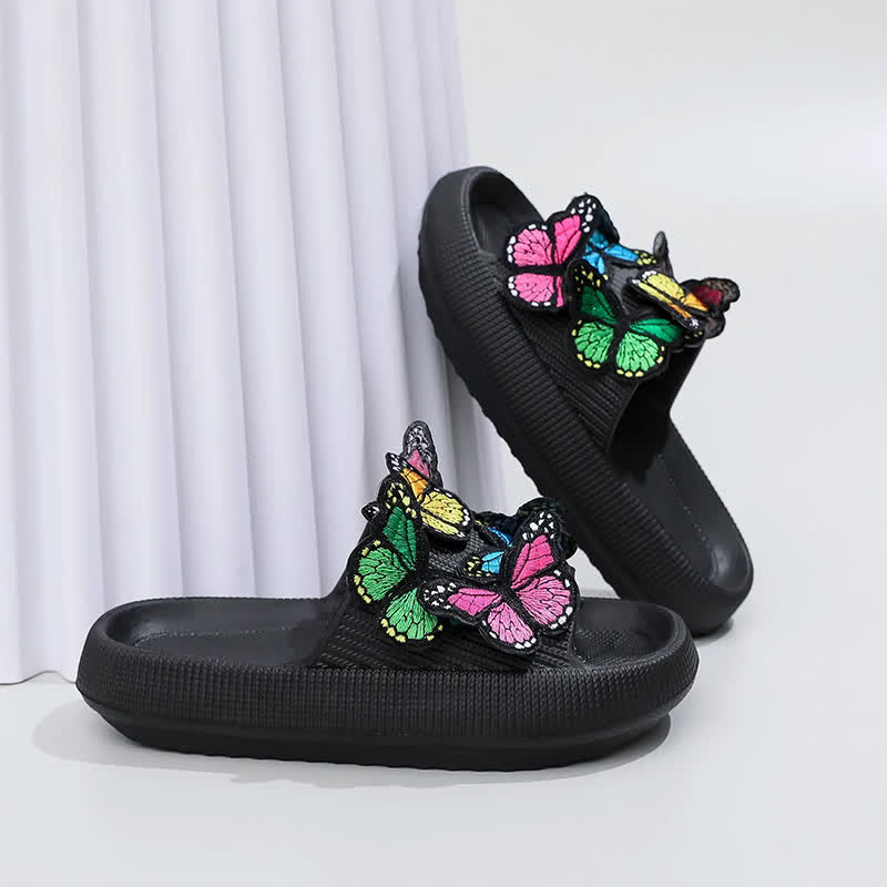 Bunte Schmetterlings- und Wolken-Plattform-Slipper - image 2