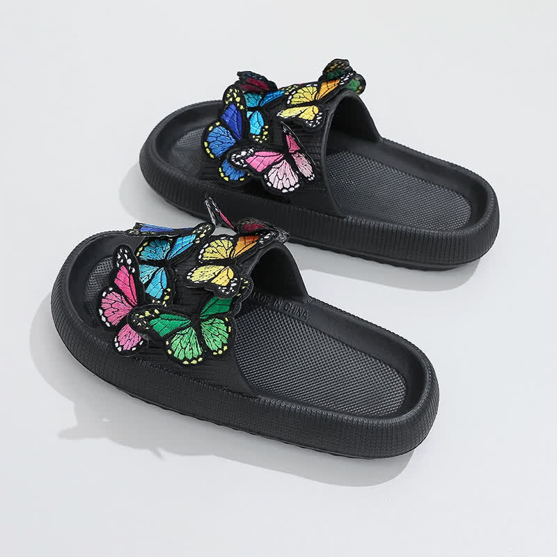 Bunte Schmetterlings- und Wolken-Plattform-Slipper - image 4
