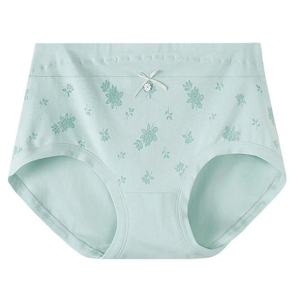 Baumwoll-Slip mit Blumenmuster und hohem Bund (2er-Pack) - Hellgrün - XXXL - image 2