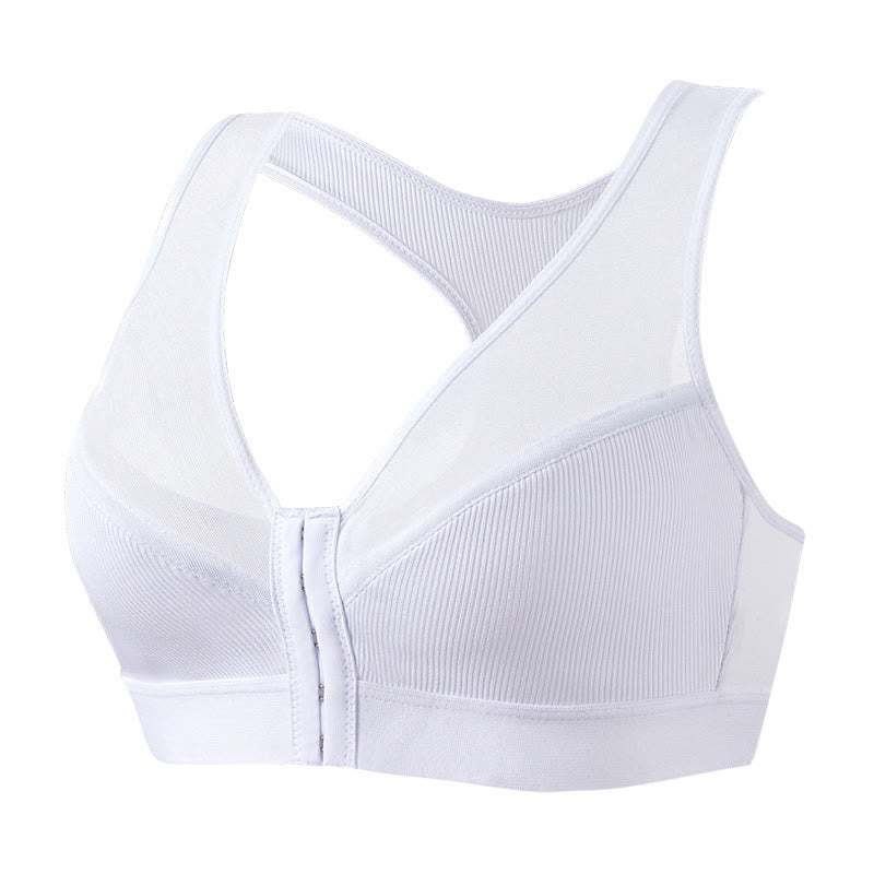 Kabelloser BH mit Vorderverschluss - Weiß - 2XL - image 12