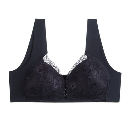 Kabelloser BH mit Vorderverschluss - Schwarz - 5XL - image 10