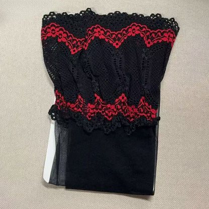 Transparente Strumpfhosen mit Spitzenabschluss (3 Paar) - image 8