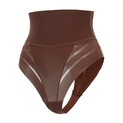Slip mit hohem Bund und Bauchkontrolle - Kaffee - XXL - image 9