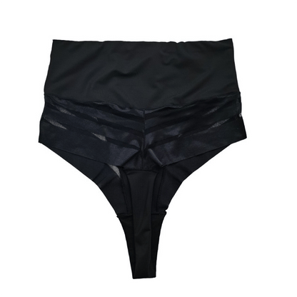 Slip mit hohem Bund und Bauchkontrolle - Schwarz - XXL - image 8