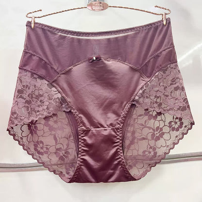 Satin-Spitzen-Höschen mit hohem Bund (2er-Pack) - Hellrosa - XXXL - image 3