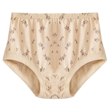Weiche Baumwoll-Slips mit Blumenmuster und hohem Bund (2er-Pack) - Aprikose - XXXL - image 4
