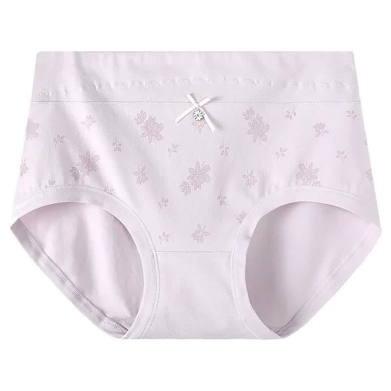 Baumwoll-Slip mit Blumenmuster und hohem Bund (2er-Pack) - Hellviolett - XXXL - image 6