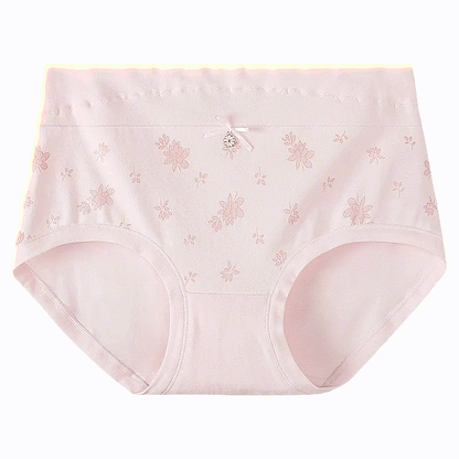 Baumwoll-Slip mit Blumenmuster und hohem Bund (2er-Pack) - Hellrosa - XXXL - image 3