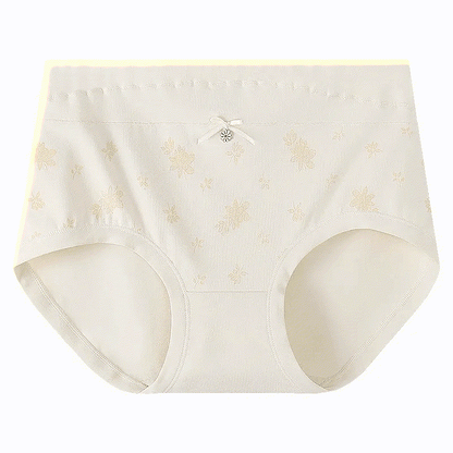 Baumwoll-Slip mit Blumenmuster und hohem Bund (2er-Pack) - Aprikose - XXXL - image 5