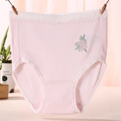 Baumwollhöschen mit Blumenmuster und hohem Bund (3er-Pack) - Rosa - XXXL - image 5