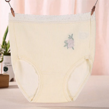 Baumwollhöschen mit Blumenmuster und hohem Bund (3er-Pack) - Gelb - XXXL - image 7